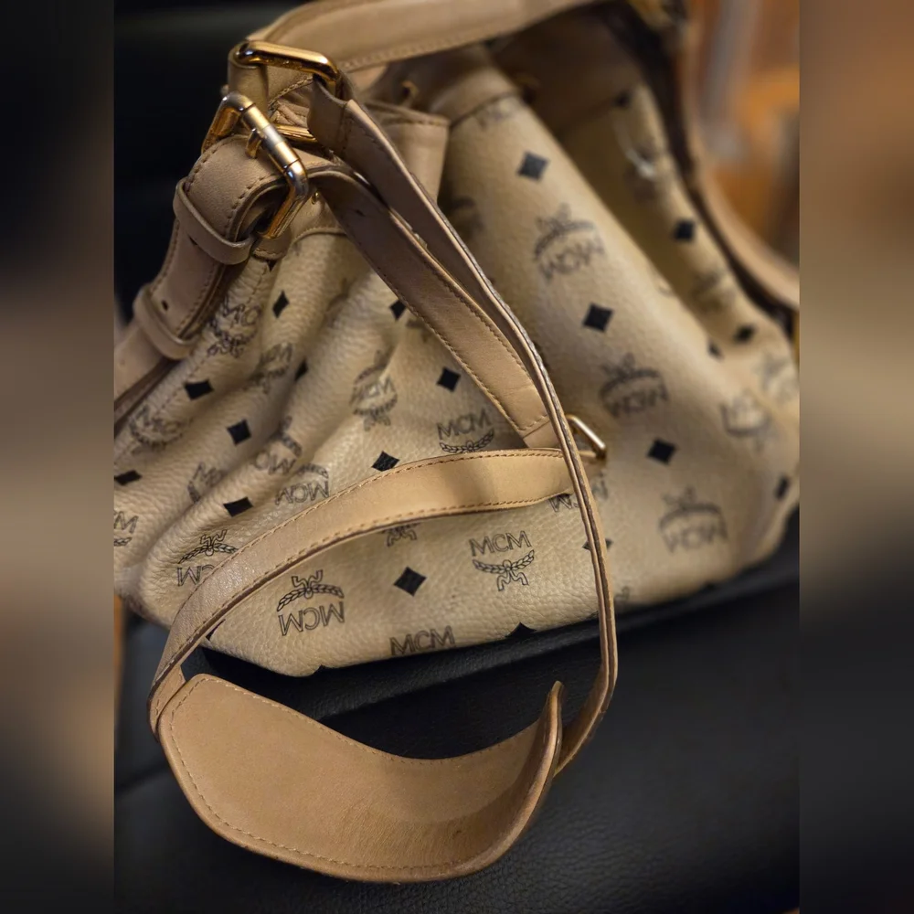 Authentic MCM Visetos Drawstring Bucket Bag - Picture 10 of 16